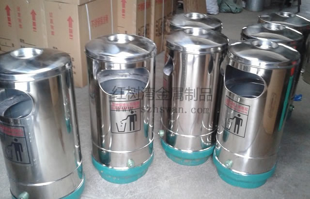 單缸不銹鋼垃圾桶