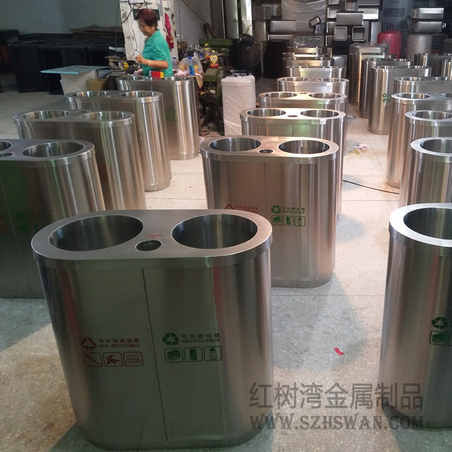 分類室內不銹鋼垃圾桶圖片