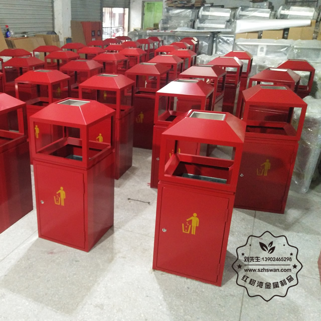 高溫烤漆不銹鋼垃圾桶圖片002 高溫烤漆不銹鋼垃圾桶圖片002