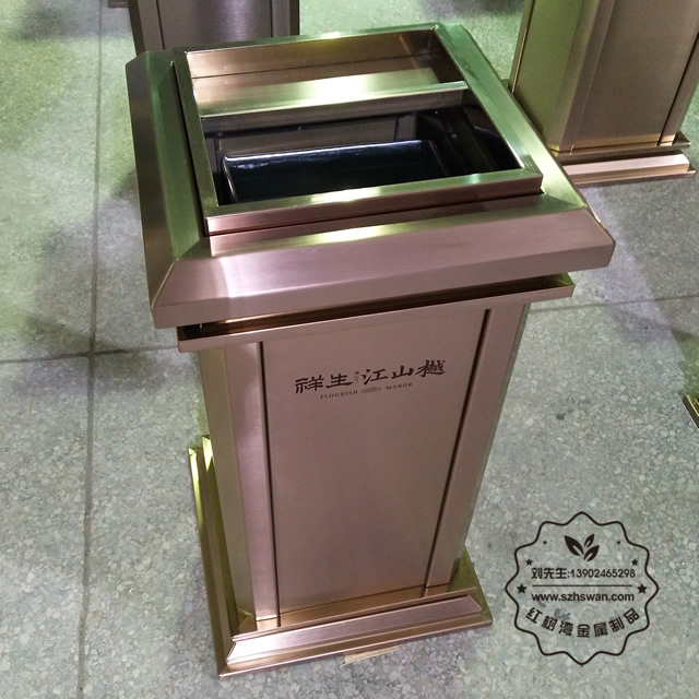 方形不銹鋼果皮箱圖片005 方形不銹鋼果皮箱圖片005