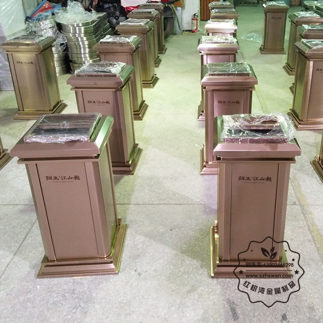 方形電梯口不銹鋼果皮箱 方形電梯口不銹鋼果皮箱