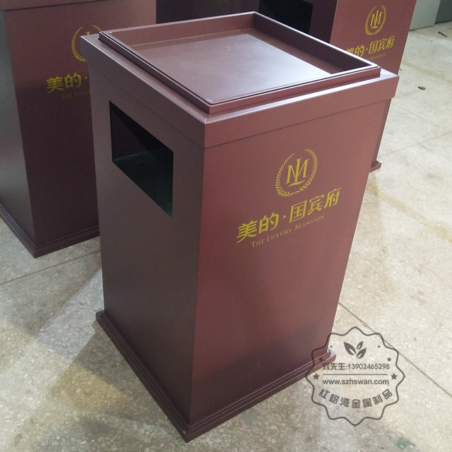 方形電梯口不銹鋼垃圾桶圖片02 方形電梯口不銹鋼垃圾桶圖片02