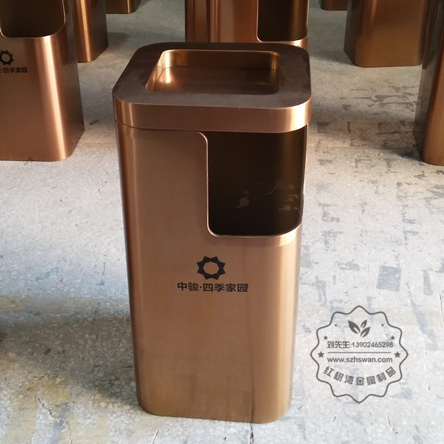 方形電梯口不銹鋼垃圾桶圖片04 方形電梯口不銹鋼垃圾桶圖片04