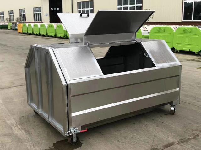 不銹鋼勾臂垃圾箱圖片 不銹鋼勾臂垃圾箱圖片