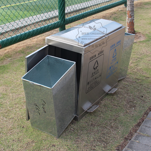 分類腳踏式不銹鋼垃圾桶