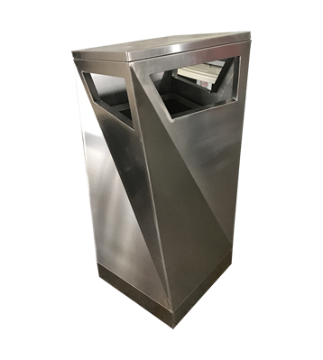 戶外方形不銹鋼果皮箱垃圾桶主圖