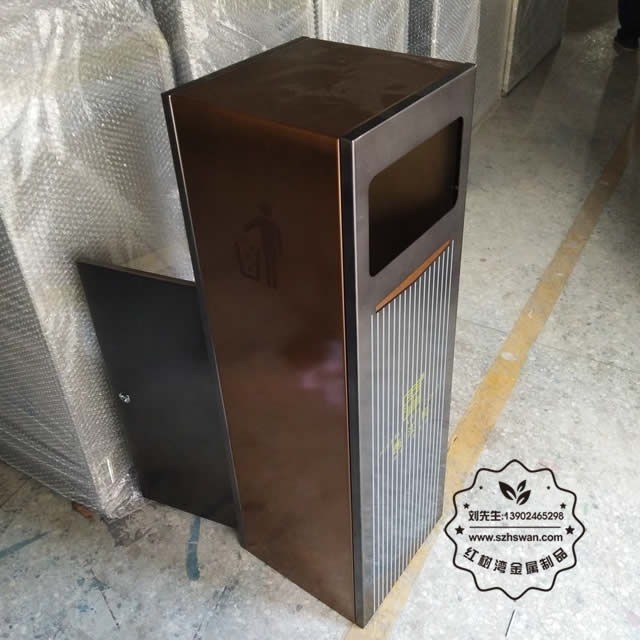 高檔室內不銹鋼垃圾箱圖片