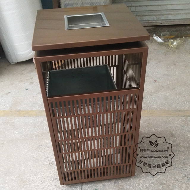 高檔室內不銹鋼垃圾箱圖片