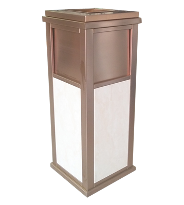 高檔公寓室內方形不銹鋼果皮箱主圖