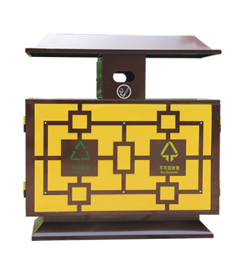 景區物業戶外冷軋鋼分類鋼制垃圾箱主圖