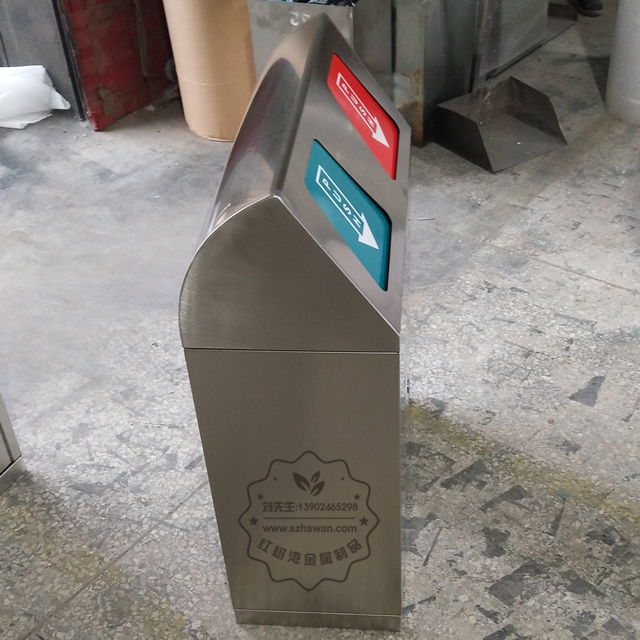 新款戶外雙筒不銹鋼垃圾箱圖片002