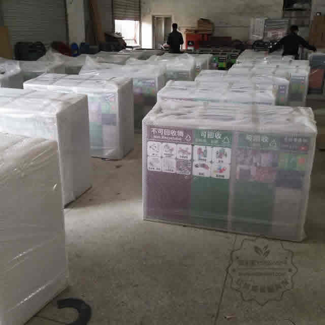 室內(nèi)廣告四分類不銹鋼垃圾箱圖片004