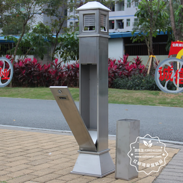 戶外方形不銹鋼吸煙柱圖片003