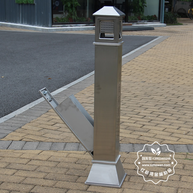 戶外方形不銹鋼吸煙柱圖片004