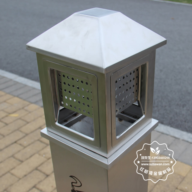 戶外方形不銹鋼吸煙柱圖片006