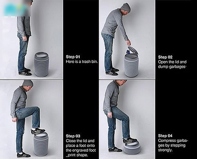創(chuàng)意可壓縮垃圾桶
