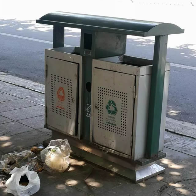 戶外鋼制果皮箱 戶外鋼制果皮箱