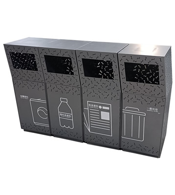 組合式鏤空不銹鋼分類垃圾桶