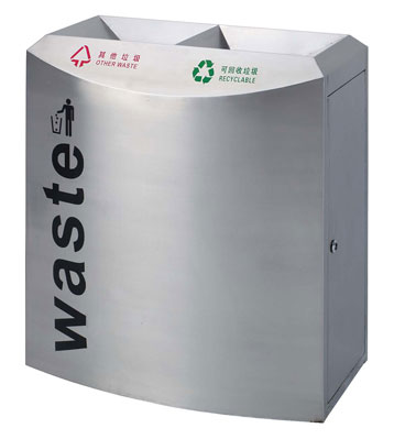 機場環(huán)衛(wèi)不銹鋼垃圾桶