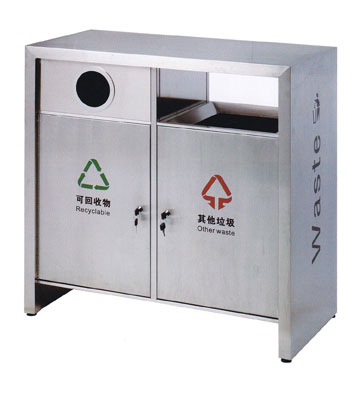 室外分類雙筒環衛垃圾桶