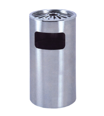 常用商場(chǎng)菊花格立式不銹鋼垃圾桶