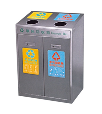 不銹鋼二分類環(huán)保果皮箱主圖