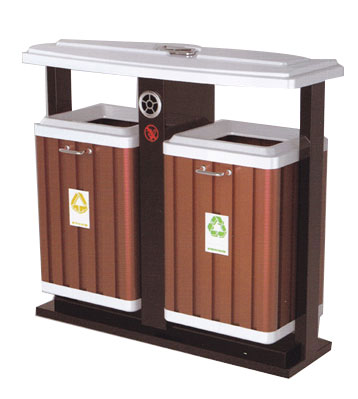 街道分類鋼木垃圾桶