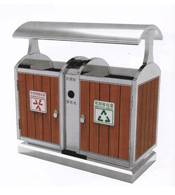 高鐵分類環(huán)保鋼木垃圾桶