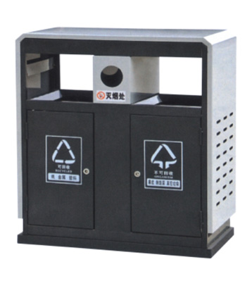 高檔社區分類鋼制垃圾箱