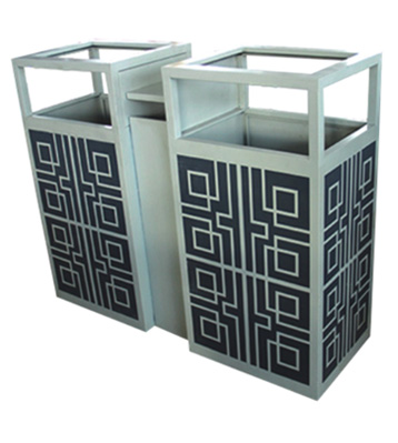 定制花紋分類鋼制垃圾箱