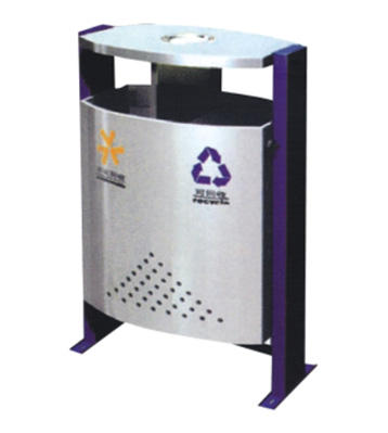 帶煙缸分類鋼制垃圾桶