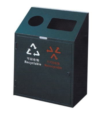單桶雙投口垃圾箱