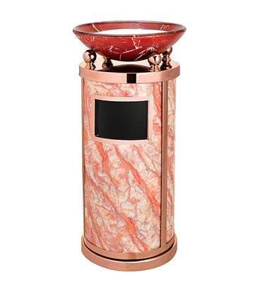 仿大理石玫瑰金煙灰桶