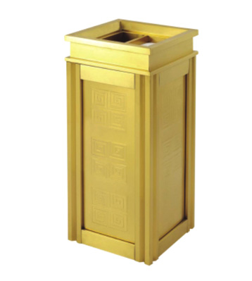 酒店四菱角鈦金垃圾桶