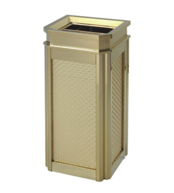 酒店靠墻式鈦金垃圾桶