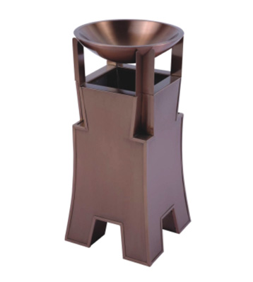 古幣玫瑰金垃圾桶