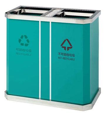 不銹鋼機場分類垃圾桶