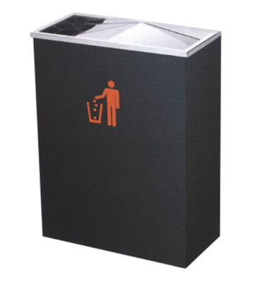 長方形翻蓋鐵皮垃圾桶