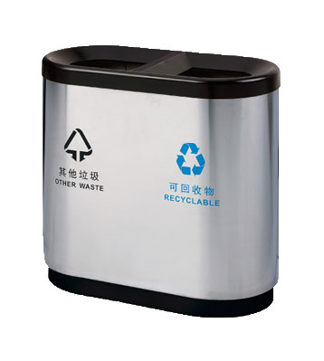 高鐵分類烤漆鐵皮垃圾桶