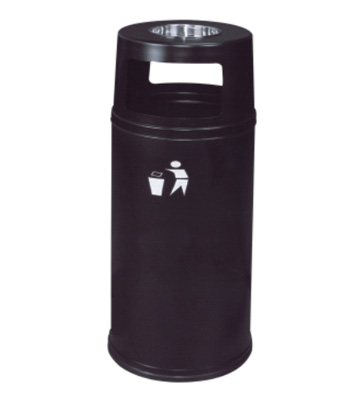 港式烤黑漆鐵皮垃圾桶